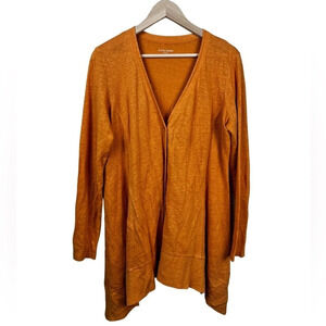 Eileen Fisher • Orange Linen Cardigan